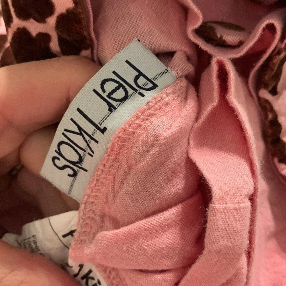 Pier 1 velvet Amit print duvet cover pink brown size twin‎